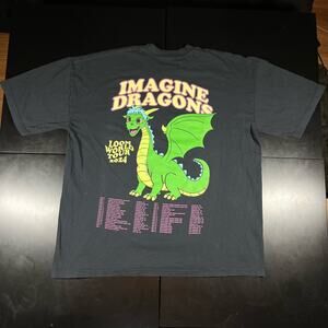Imagine Dragons LOOM World Tour 2024 Black T Shirt Tee Men’s Sz 2XL New
